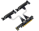 PCIEX16E-D8S | PCIe x16 edge connector to two PCIe x16 (x8 mode) Slots Interconnect Cabling solution