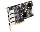 GEAPX4-PCIE8XG321 | Quad Multi-Gigabit (10G/ 5G/ 2.5G/ 1000BASE-T/ 100BASE-TX/ 10BASE-Te) Ethernet (POE+) to PCI Express x8 Gen 3 Host Card